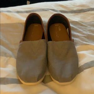 Chambray/Leather TOMS